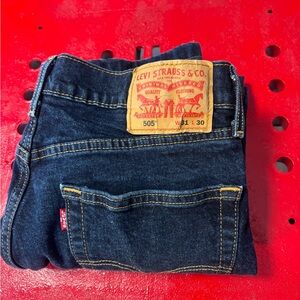 Levi's 505 Men's Straight Jeans - Dark Blue